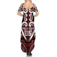 Custom Aotearoa Ngapuhi Family Matching Summer Maxi Dress and Hawaiian Shirt Maori Tribal Pattern