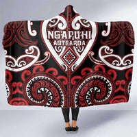 Aotearoa Ngapuhi Hooded Blanket Maori Tribal Pattern LT05 One Size Red - Polynesian Pride