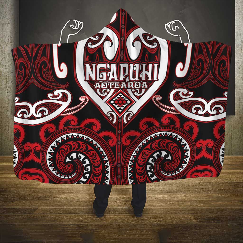Aotearoa Ngapuhi Hooded Blanket Maori Tribal Pattern LT05 - Polynesian Pride