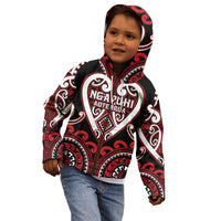 Custom Aotearoa Ngapuhi Kid Hoodie Maori Tribal Pattern