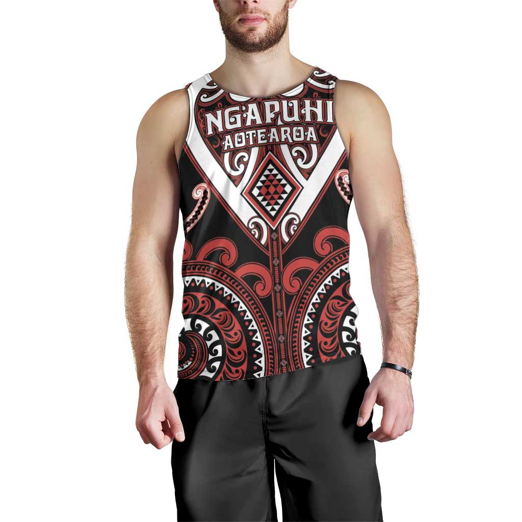 Custom Aotearoa Ngapuhi Men Tank Top Maori Tribal Pattern LT05 - Polynesian Pride