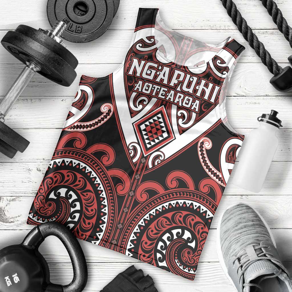 Custom Aotearoa Ngapuhi Men Tank Top Maori Tribal Pattern LT05 - Polynesian Pride