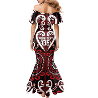 Custom Aotearoa Ngapuhi Mermaid Dress Maori Tribal Pattern