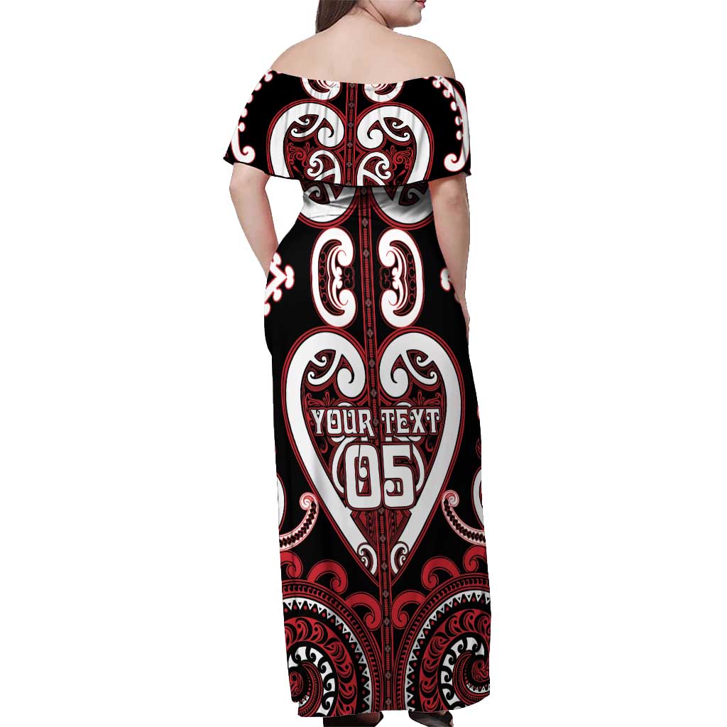 Custom Aotearoa Ngapuhi Off Shoulder Maxi Dress Maori Tribal Pattern LT05 - Polynesian Pride