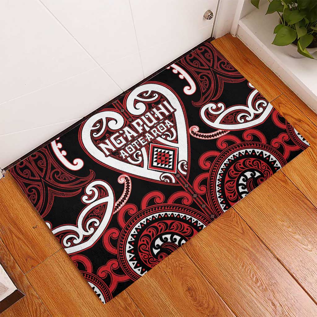 Aotearoa Ngapuhi Rubber Doormat Maori Tribal Pattern LT05 - Polynesian Pride
