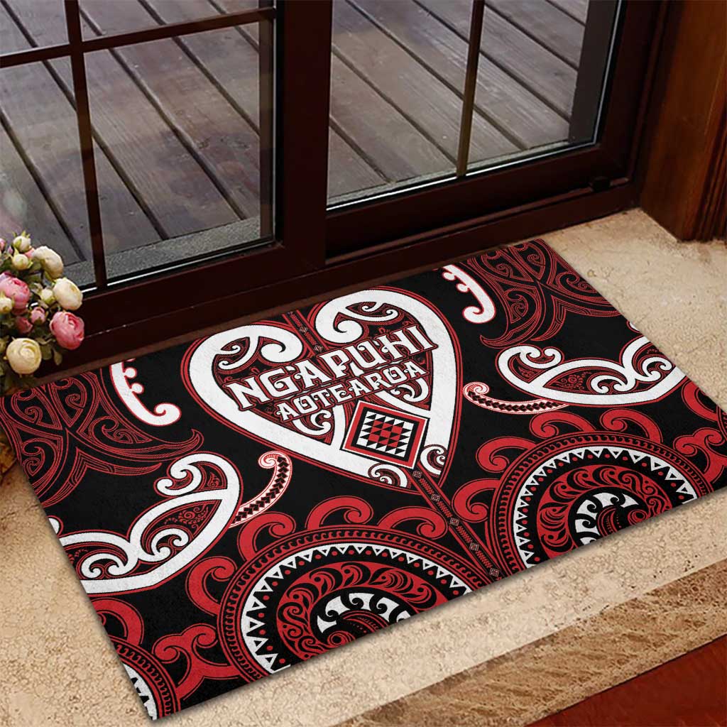Aotearoa Ngapuhi Rubber Doormat Maori Tribal Pattern LT05 - Polynesian Pride