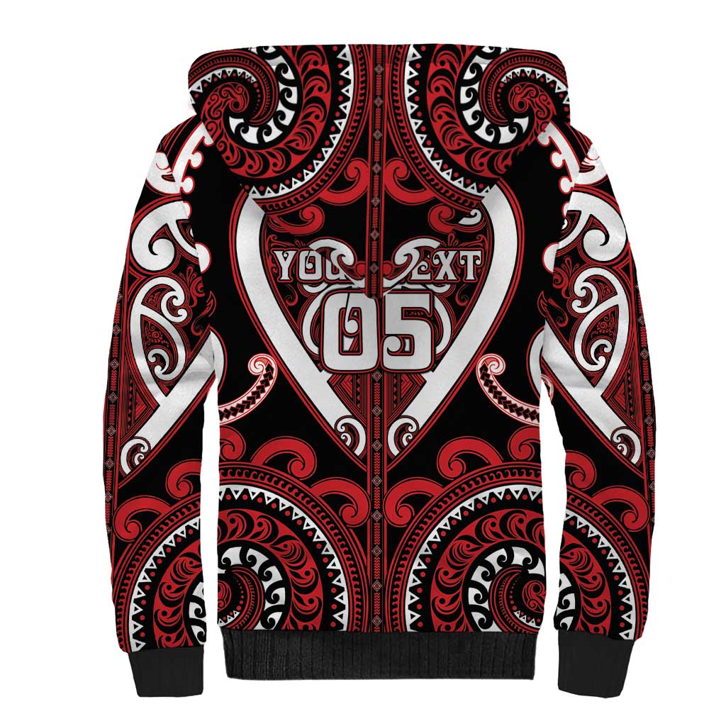 Custom Aotearoa Ngapuhi Sherpa Hoodie Maori Tribal Pattern LT05 - Polynesian Pride