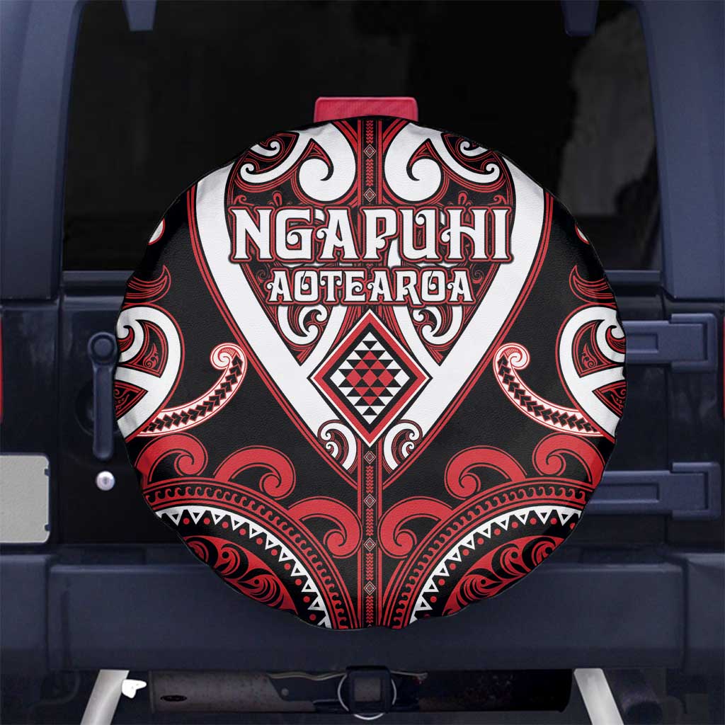 Aotearoa Ngapuhi Spare Tire Cover Maori Tribal Pattern