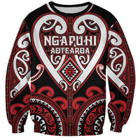 Custom Aotearoa Ngapuhi Sweatshirt Maori Tribal Pattern LT05 Unisex Red - Polynesian Pride