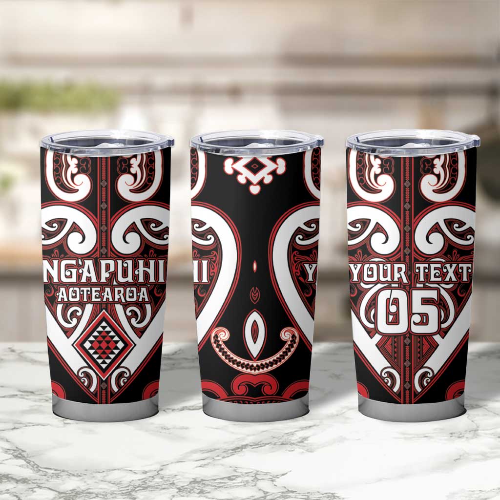 Custom Aotearoa Ngapuhi Tumbler Cup Maori Tribal Pattern
