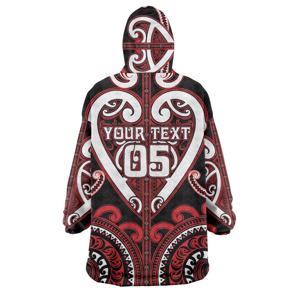 Custom Aotearoa Ngapuhi Wearable Blanket Hoodie Maori Tribal Pattern LT05 - Polynesian Pride