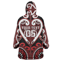 Custom Aotearoa Ngapuhi Wearable Blanket Hoodie Maori Tribal Pattern LT05 - Polynesian Pride