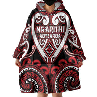Custom Aotearoa Ngapuhi Wearable Blanket Hoodie Maori Tribal Pattern LT05 - Polynesian Pride