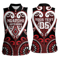 Custom Aotearoa Ngapuhi Women Sleeveless Polo Shirt Maori Tribal Pattern