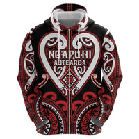 Custom Aotearoa Ngapuhi Zip Hoodie Maori Tribal Pattern
