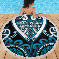 Aotearoa Ngati Porou Beach Blanket Maori Tribal Pattern LT05 - Polynesian Pride