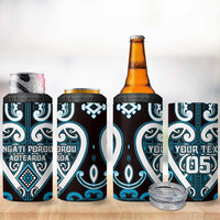 Custom Aotearoa Ngati Porou 4 in 1 Can Cooler Tumbler Maori Tribal Pattern LT05 - Polynesian Pride