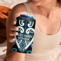 Custom Aotearoa Ngati Porou 4 in 1 Can Cooler Tumbler Maori Tribal Pattern LT05 - Polynesian Pride