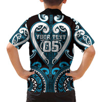 Custom Aotearoa Ngati Porou Family Matching Off Shoulder Maxi Dress and Hawaiian Shirt Maori Tribal Pattern