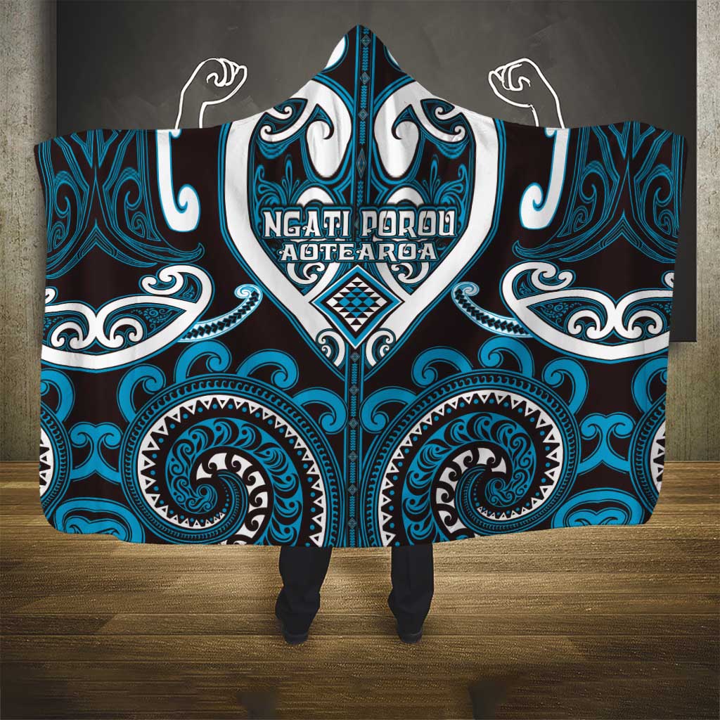 Aotearoa Ngati Porou Hooded Blanket Maori Tribal Pattern LT05 - Polynesian Pride