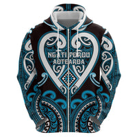 Custom Aotearoa Ngati Porou Hoodie Maori Tribal Pattern