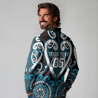 Custom Aotearoa Ngati Porou Long Sleeve Polo Shirt Maori Tribal Pattern