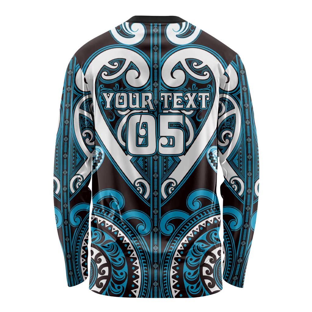 Custom Aotearoa Ngati Porou Long Sleeve Shirt Maori Tribal Pattern LT05 - Polynesian Pride