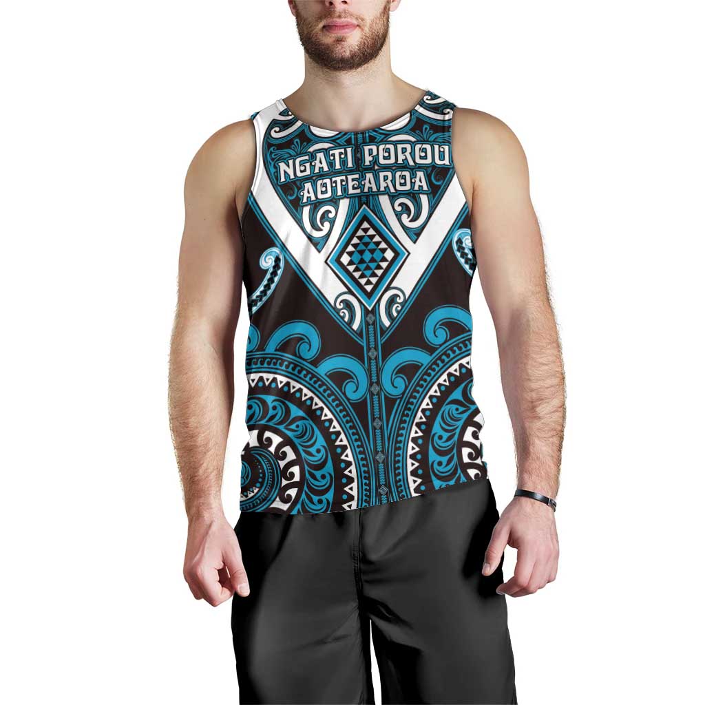 Custom Aotearoa Ngati Porou Men Tank Top Maori Tribal Pattern LT05 - Polynesian Pride