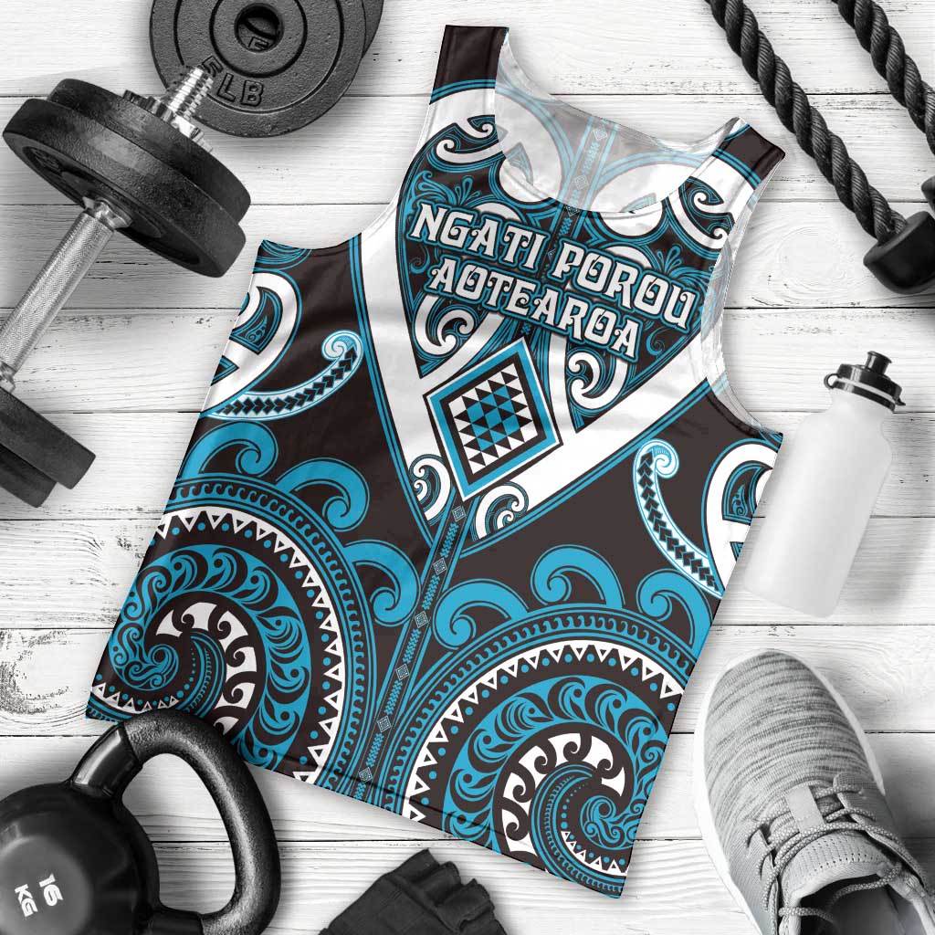 Custom Aotearoa Ngati Porou Men Tank Top Maori Tribal Pattern LT05 - Polynesian Pride