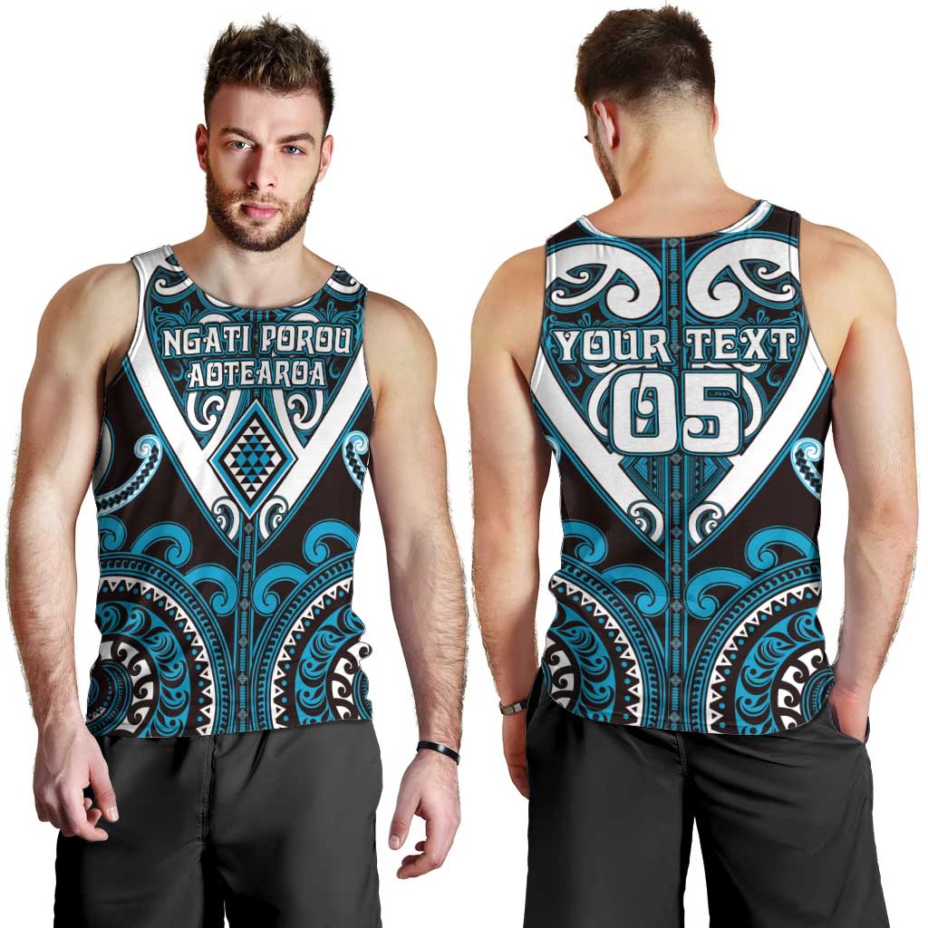 Custom Aotearoa Ngati Porou Men Tank Top Maori Tribal Pattern LT05 - Polynesian Pride