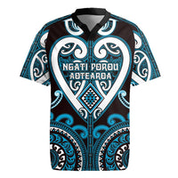 Custom Aotearoa Ngati Porou Rugby Jersey Maori Tribal Pattern LT05 Blue - Polynesian Pride
