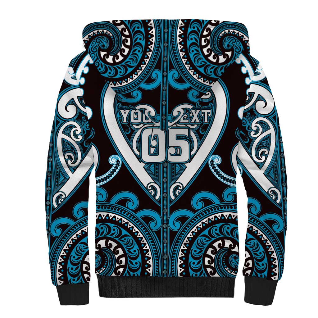 Custom Aotearoa Ngati Porou Sherpa Hoodie Maori Tribal Pattern LT05 - Polynesian Pride