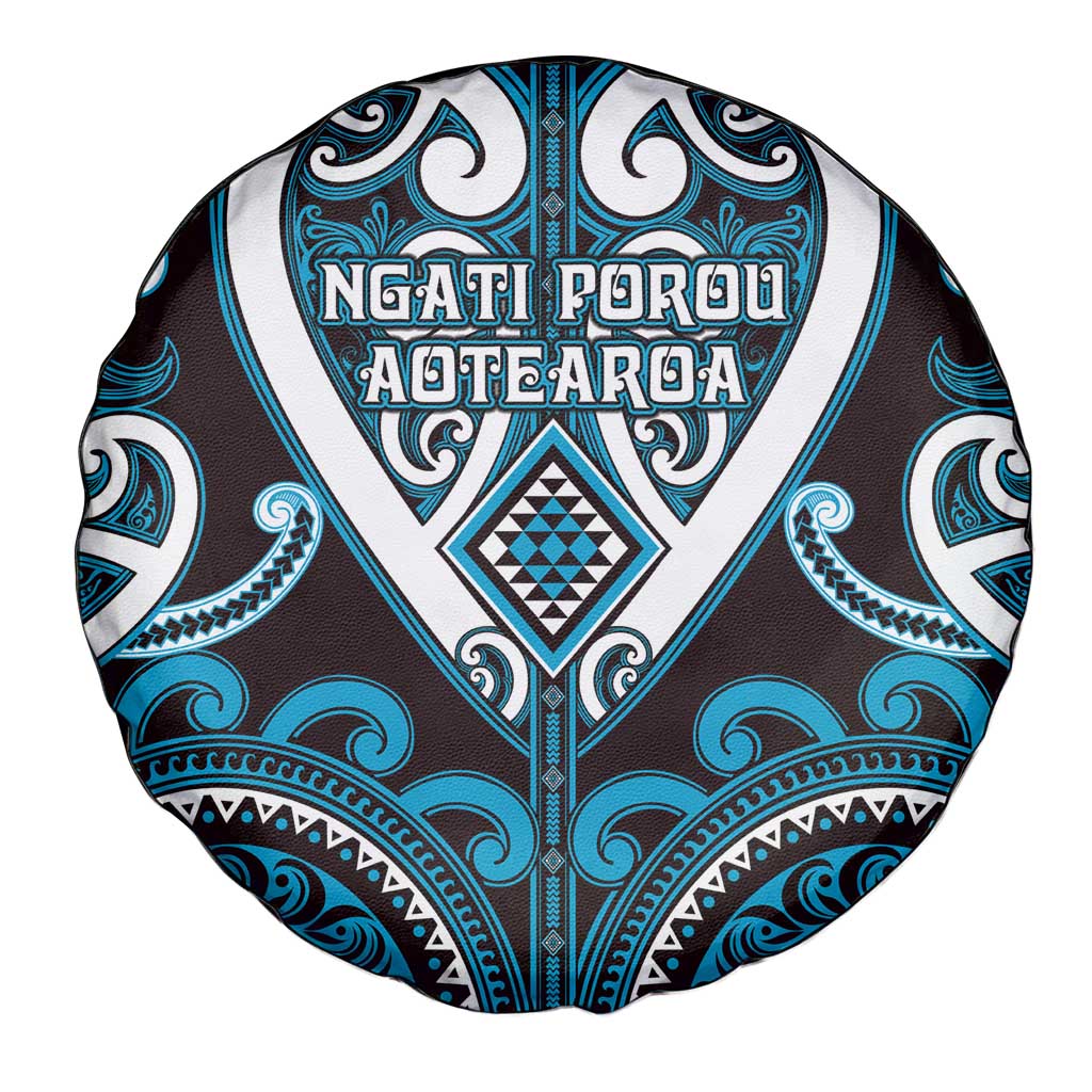 Aotearoa Ngati Porou Spare Tire Cover Maori Tribal Pattern