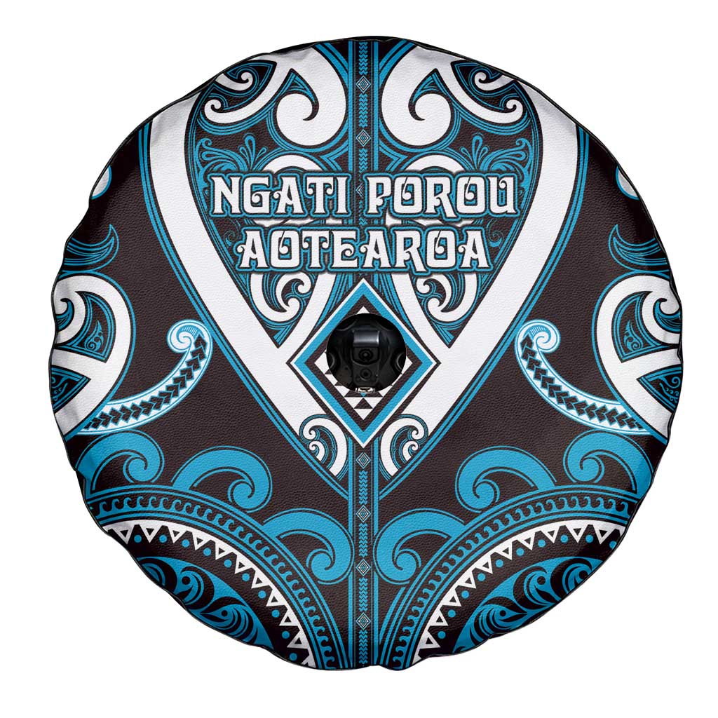 Aotearoa Ngati Porou Spare Tire Cover Maori Tribal Pattern