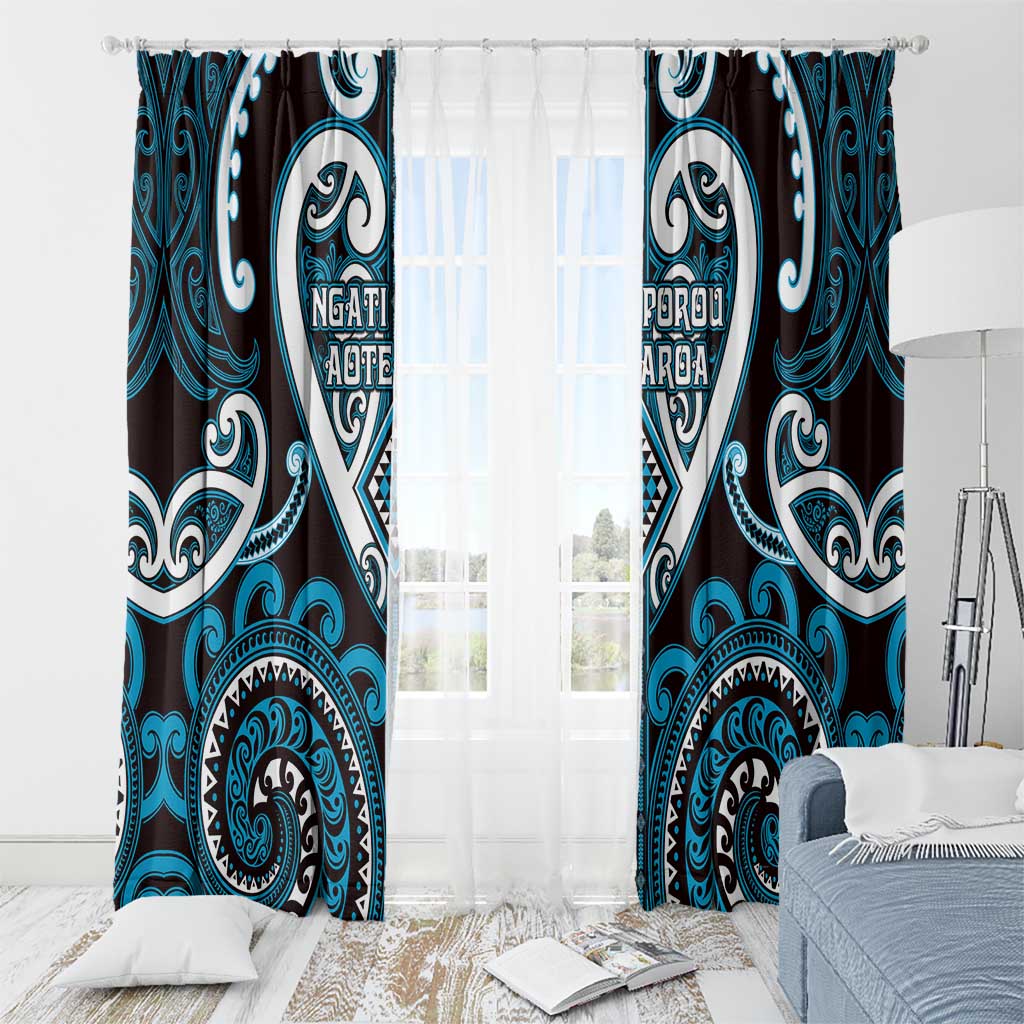 Aotearoa Ngati Porou Window Curtain Maori Tribal Pattern
