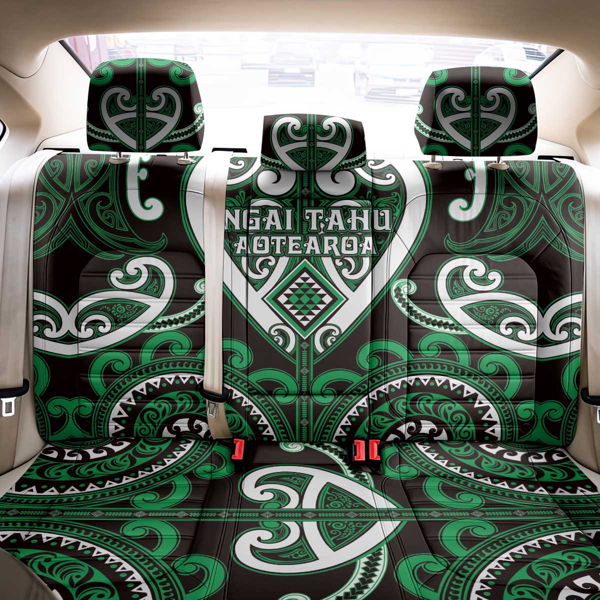 Aotearoa Ngai Tahu Back Car Seat Cover Maori Tribal Pattern