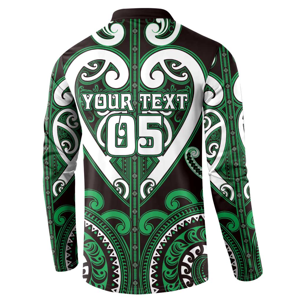 Custom Aotearoa Ngai Tahu Button Sweatshirt Maori Tribal Pattern LT05 - Polynesian Pride