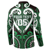 Custom Aotearoa Ngai Tahu Button Sweatshirt Maori Tribal Pattern LT05 - Polynesian Pride