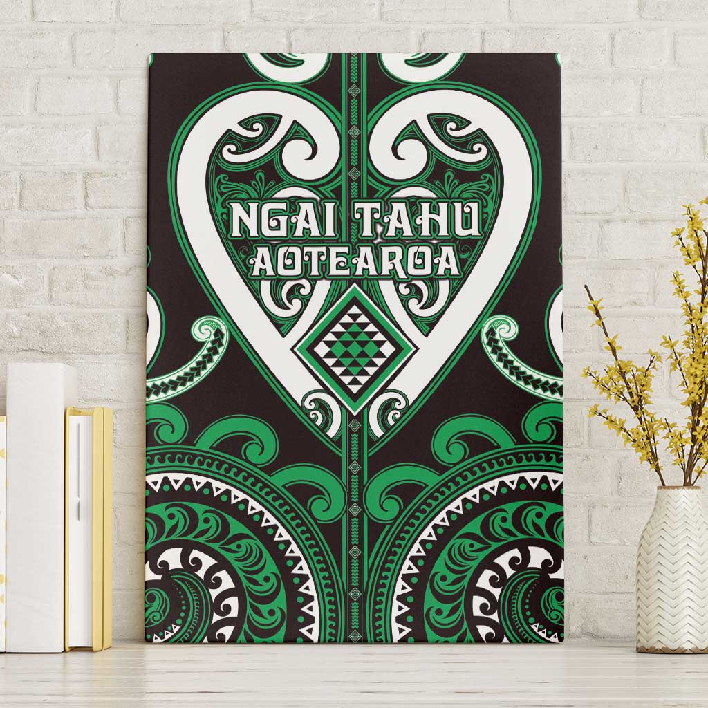Aotearoa Ngai Tahu Canvas Wall Art Maori Tribal Pattern LT05 Without Frame Green - Polynesian Pride