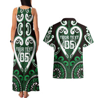 Custom Aotearoa Ngai Tahu Couples Matching Tank Maxi Dress and Hawaiian Shirt Maori Tribal Pattern LT05 - Polynesian Pride
