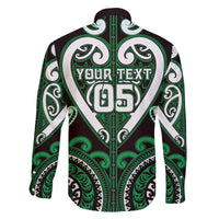 Custom Aotearoa Ngai Tahu Family Matching Off The Shoulder Long Sleeve Dress and Hawaiian Shirt Maori Tribal Pattern