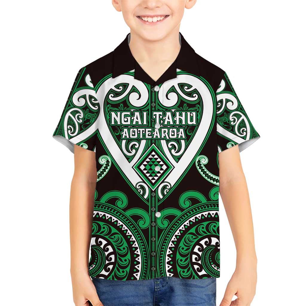 Custom Aotearoa Ngai Tahu Family Matching Tank Maxi Dress and Hawaiian Shirt Maori Tribal Pattern