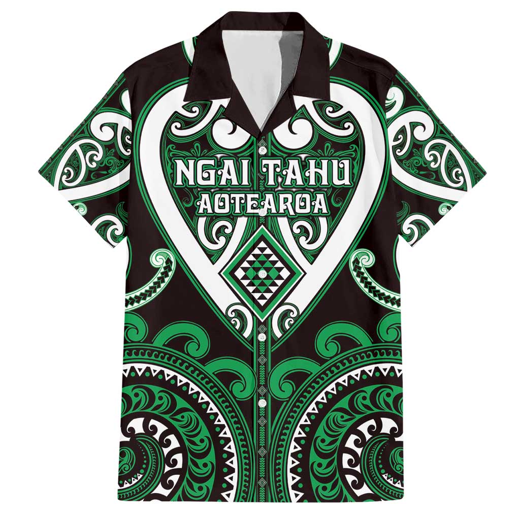 Custom Aotearoa Ngai Tahu Hawaiian Shirt Maori Tribal Pattern LT05 Green - Polynesian Pride