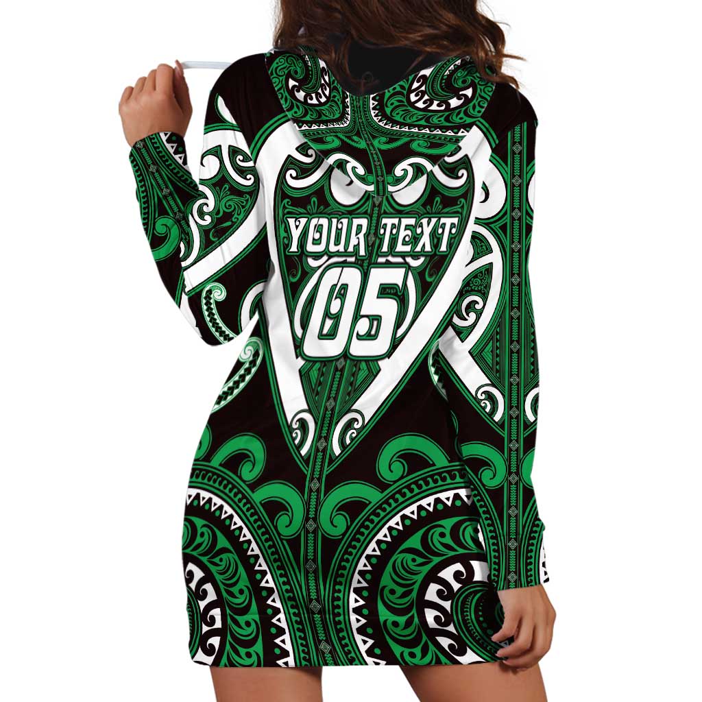 Custom Aotearoa Ngai Tahu Hoodie Dress Maori Tribal Pattern