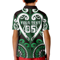 Custom Aotearoa Ngai Tahu Kid Polo Shirt Maori Tribal Pattern