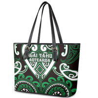 Aotearoa Ngai Tahu Leather Tote Bag Maori Tribal Pattern LT05 - Polynesian Pride