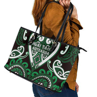 Aotearoa Ngai Tahu Leather Tote Bag Maori Tribal Pattern LT05 - Polynesian Pride