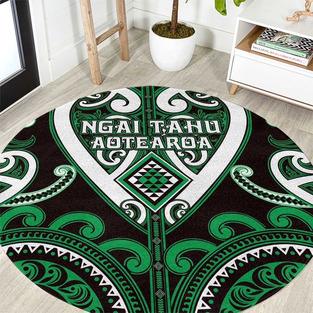 Aotearoa Ngai Tahu Round Carpet Maori Tribal Pattern
