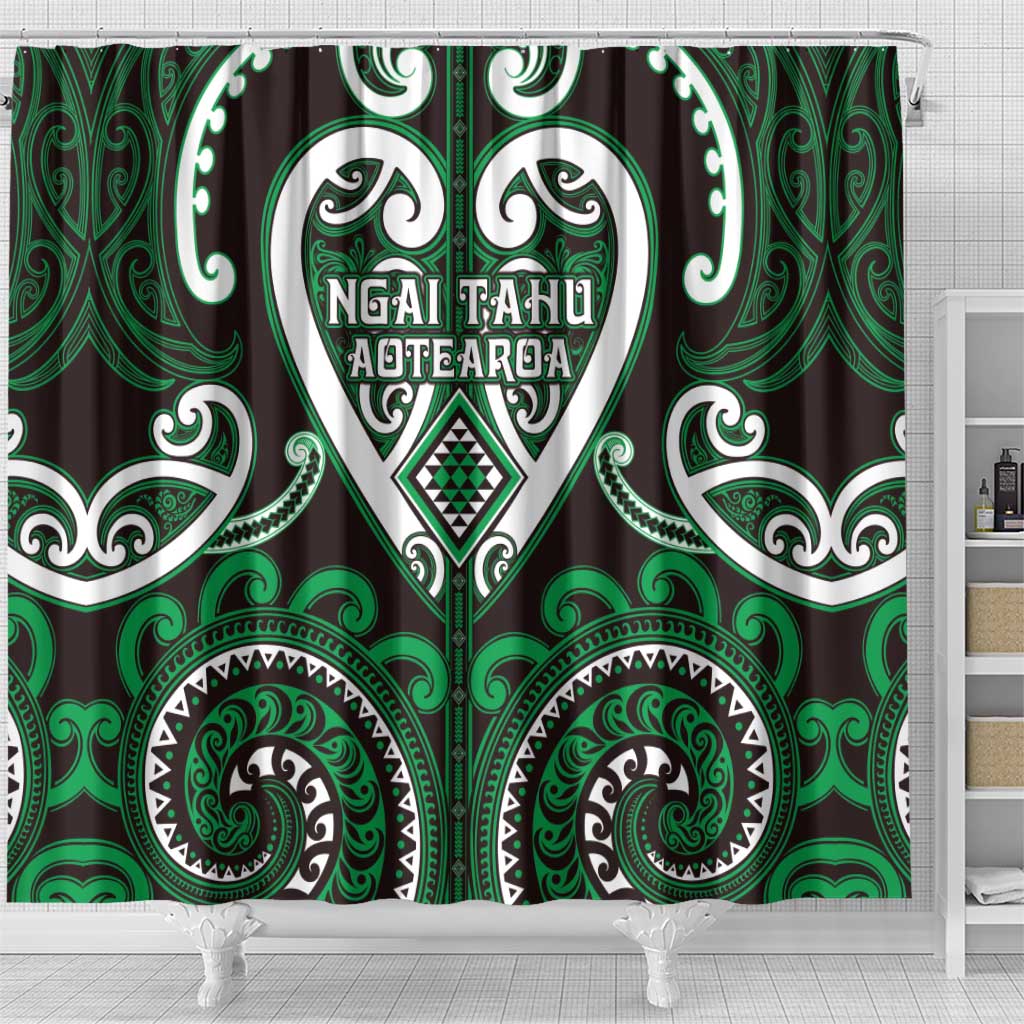 Aotearoa Ngai Tahu Shower Curtain Maori Tribal Pattern