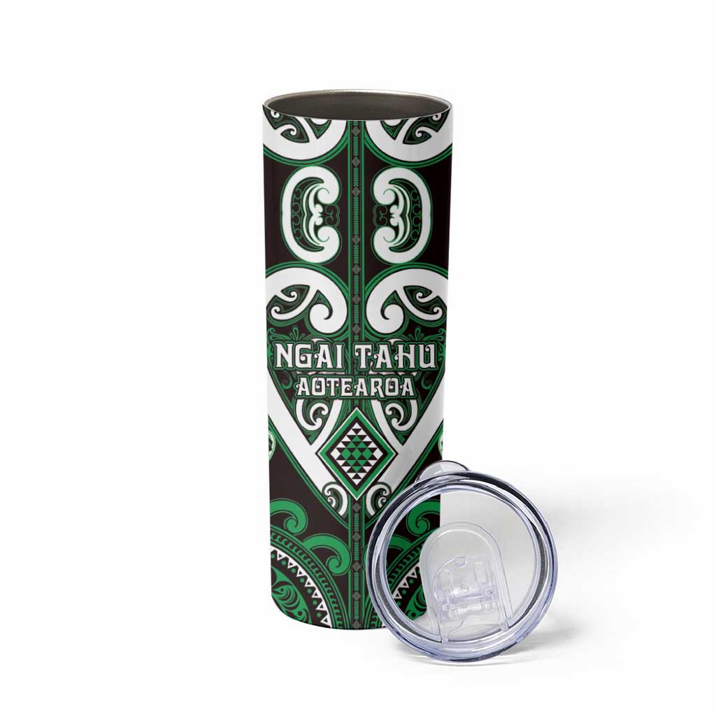 Custom Aotearoa Ngai Tahu Skinny Tumbler Maori Tribal Pattern